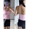 European and American Style Halter Neck Seamless Beauty Back Push-Up Sports Bra for Women, Shockproof Quick-Dry Yoga Vest, Running Bra for Outerwear