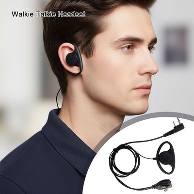 1Pcs K-head 2 Pin Walkie Talkie Headset Ear Hook Radio Accessory  Two Way Radio Accessory