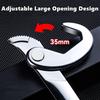 Xiaomi Universal 72-Tooth Ratchet Wrench Double Headed Labor Saving Adjustable Large Open End Wrench Steel High Hardness Repair Tools
