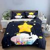 "Elephant Starry Night Nursery Decor" Soft Comfortable Duvet Cover Bedding Set Included 1*Duvet Cover & 2*Pillowcases, Gift