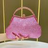 2025 New Fashion Luxury Fine Diamond Inlay Evening Clutch Bag Women Brand High End Rhinestone Handbag Wedding Party Shoulder Bag