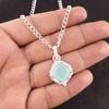 Throat Chakra Aqua Chalcedony Stone 925 Sterling Silver Birthday Pendant Jewelry PP-2-15