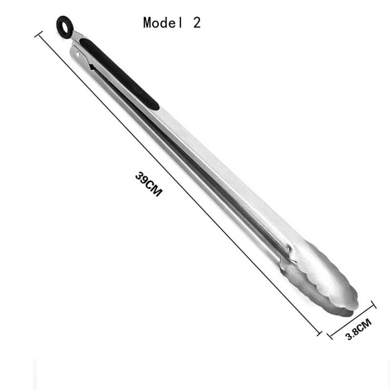 Stainless Steel Food Tongs BBQ Meat Salad Bread Tongs Buffet Tongs Non-slip Heat-resistant Tongs Kitchen Gadgets