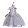 Girls One Shoulder Princess Dress Bowknot Party Performance Gown Kids 110-150cm