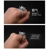 Adjustable Dragon Ring Men Women Vintage Style Plated Open Finger Zodiac Animal Geometric Design