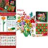 Flower Bouquet Christmas Countdown Advent Calendar Blind Box With Diy Fun For Holiday Decor