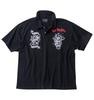 [Ed Hardy] Plus Size Piqué Print Short-Sleeve Polo Shirt for Men, Black