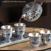 Forbidden City Double Bird Gilding Silver Tea Set