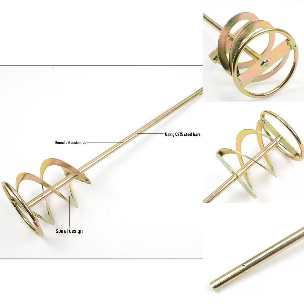SDS Hex Mixer Rod: Spiral Design for Mixing Paint, Putty, Powder