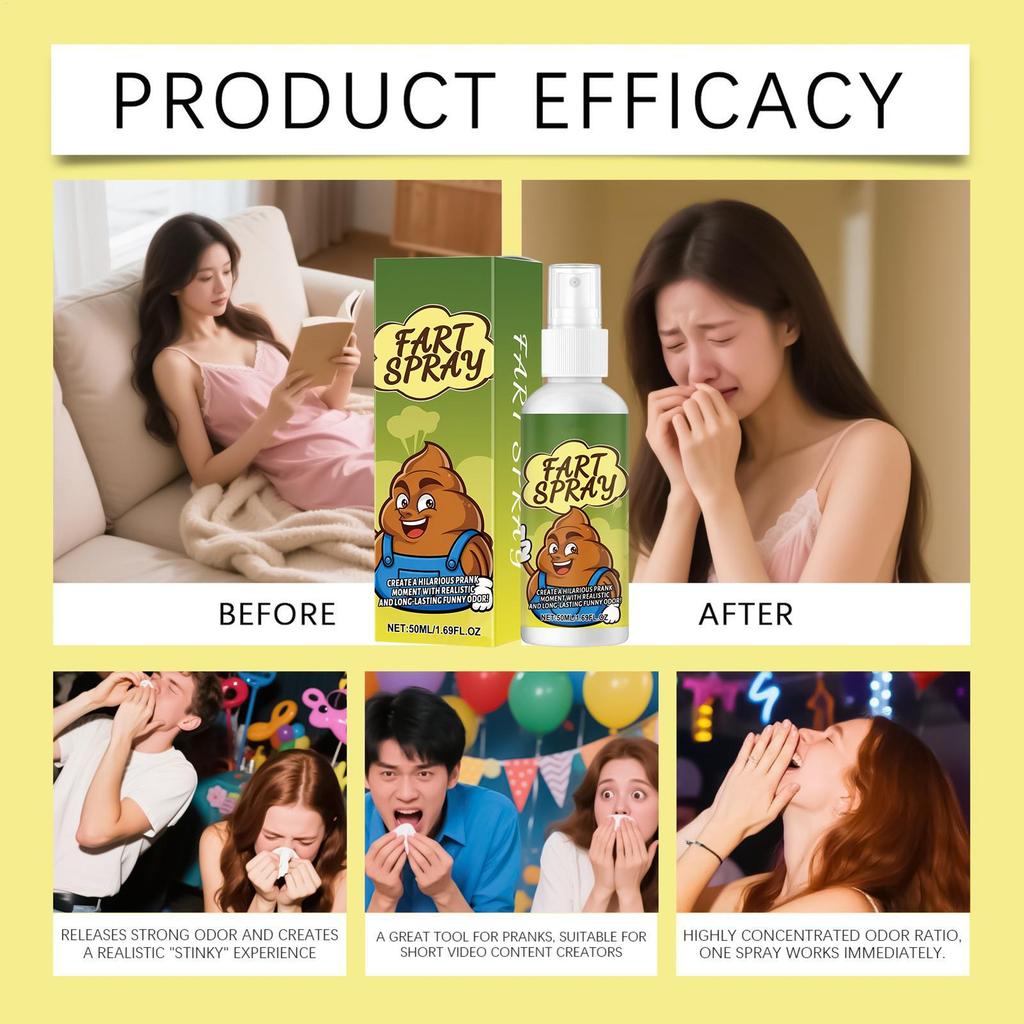 Fart Spray Prank 50ml Pranks Game Hilarious Toy For Adults Kids Joke Party Supplies Ass-Smelly Stinky Gas Crap Gag Prank Funny