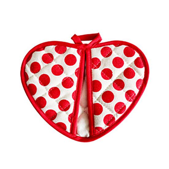 2-in-1 Anti-Scalding Gloves Double Layer Cotton Insulation Pads High Temperature Resistant Oven Mitts for Baking Kitchen