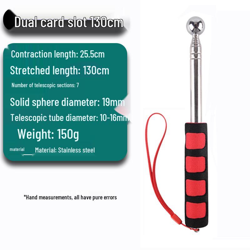 Telescopic Sound Hammer Tile Inspection Tool with Double Slot (98cm/115cm/128cm)