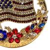 Patriotic Flower Brooch Pin American Flag Blooming Enamel Lapel Pin