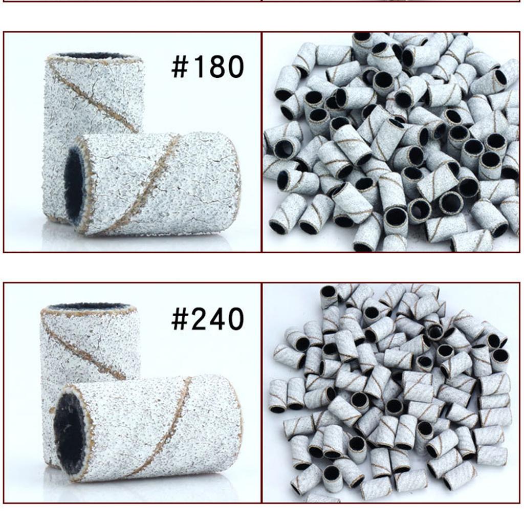 100pcs Small Nail Sanding Bands for Manicure Smooth and Durable Tools for Nail Drill Polishing