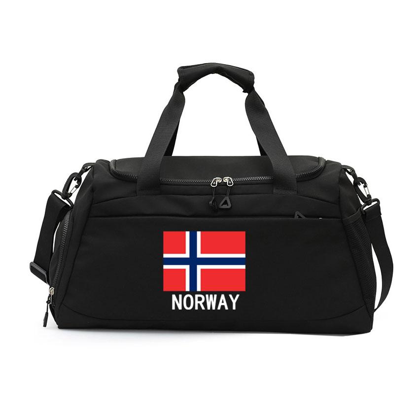 Gym Bag Norway Flag Printed Fitness