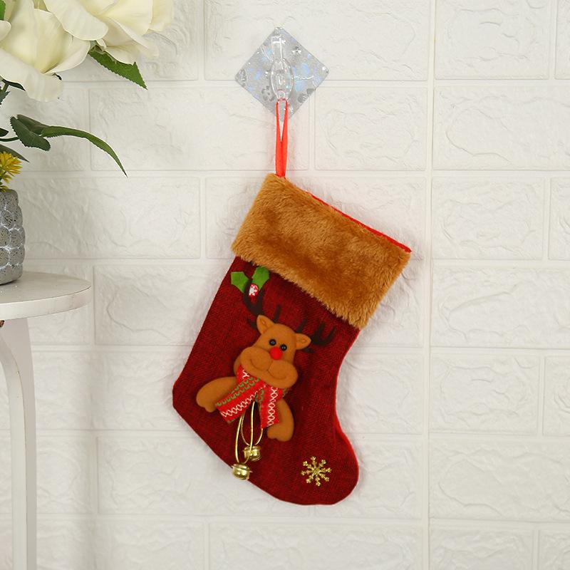 Christmas Ornaments Christmas Tree Ornaments Santa Led Large Luminous Socks Christmas Stocking Gift Bag
