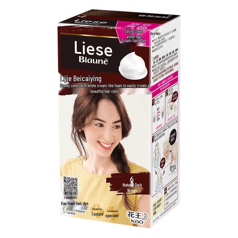 Пенка для окрашивания волос Liese Kao для седых волос