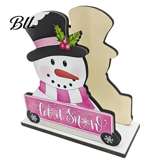 Kitchen Bar Counter Decoration Wooden Christmas Napkin Holder, Gnome/Christmas Tree/Snowman Shape, Pink Solid Wood Dispenser Stable Organizer