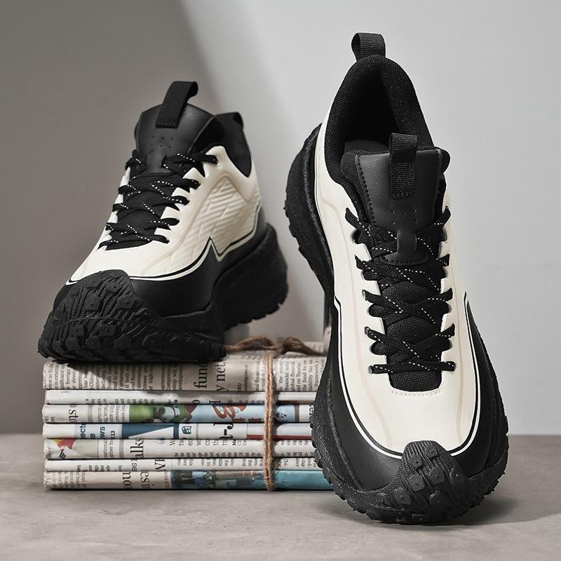 Fashion High Quality Leather Hiking Shoes Durable Outdoor Sport Men Trekking Leather Shoes Lace-Up Climbing Hunting Sneakers
