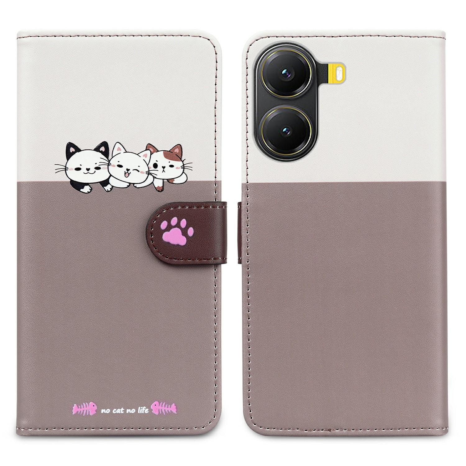 

Cartoon Pet Series for Xiaomi Poco X7 Pro 5G Wallet Phone Case Splicing Leather Flip Cover C