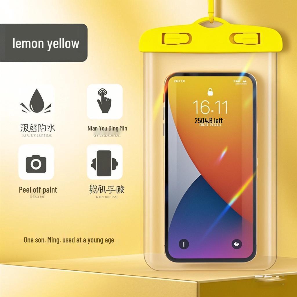 Floating Waterproof Phone Bag with Airbag: Touchscreen Compatible, Transparent, for Swimming, Rafting, Diving, Water Parks, and Photography