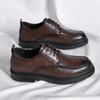 Pantofi din piele pentru bărbați Oxfords cu platformă cu șireturi Talpă groasă Pantofi Derby cu șireturi pentru bărbați Pantofi casual cu vârf pătrat pentru bărbați Pantofi formali de gală pentru bărbați