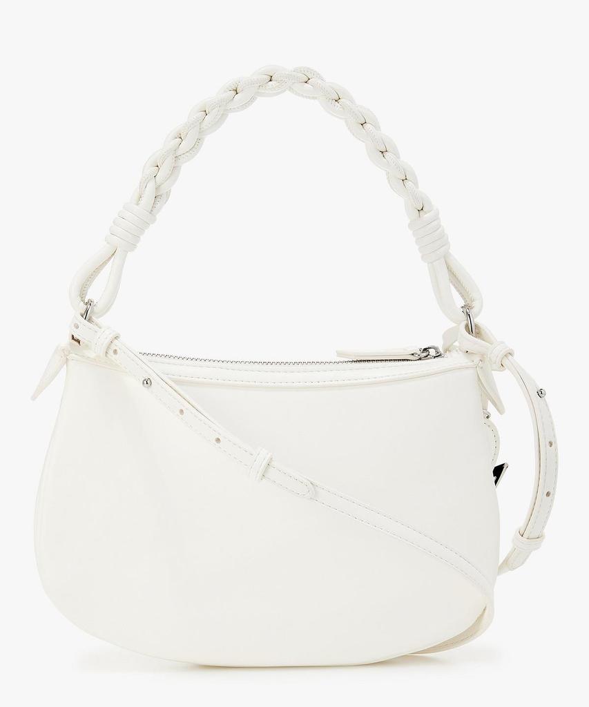 Armani Exchange Women'S Small Braided Handle Shoulder Bag _Off White_A426170511