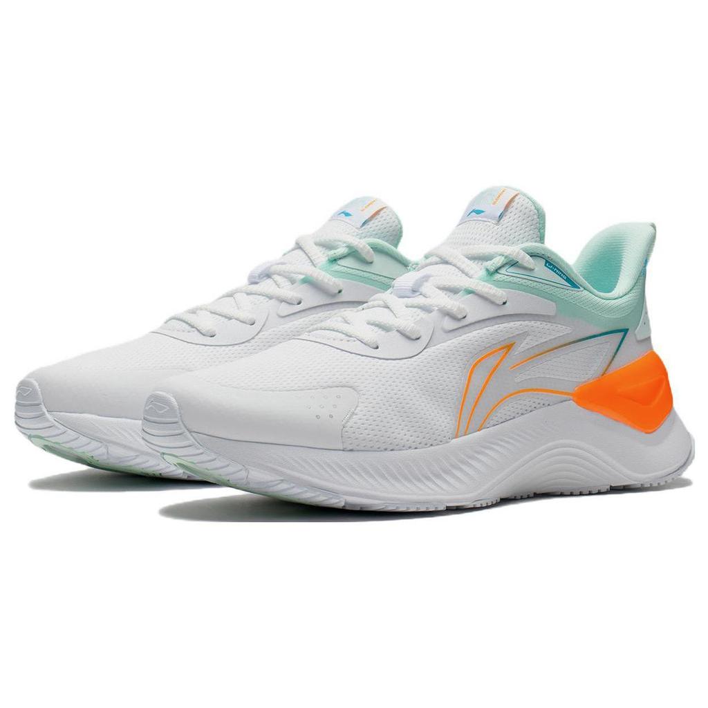 Li Ning YueYing Element Fabric Cushioning Slip Resistant Abrasion Resistant Low top Running Shoes Men's White ARHS009-7