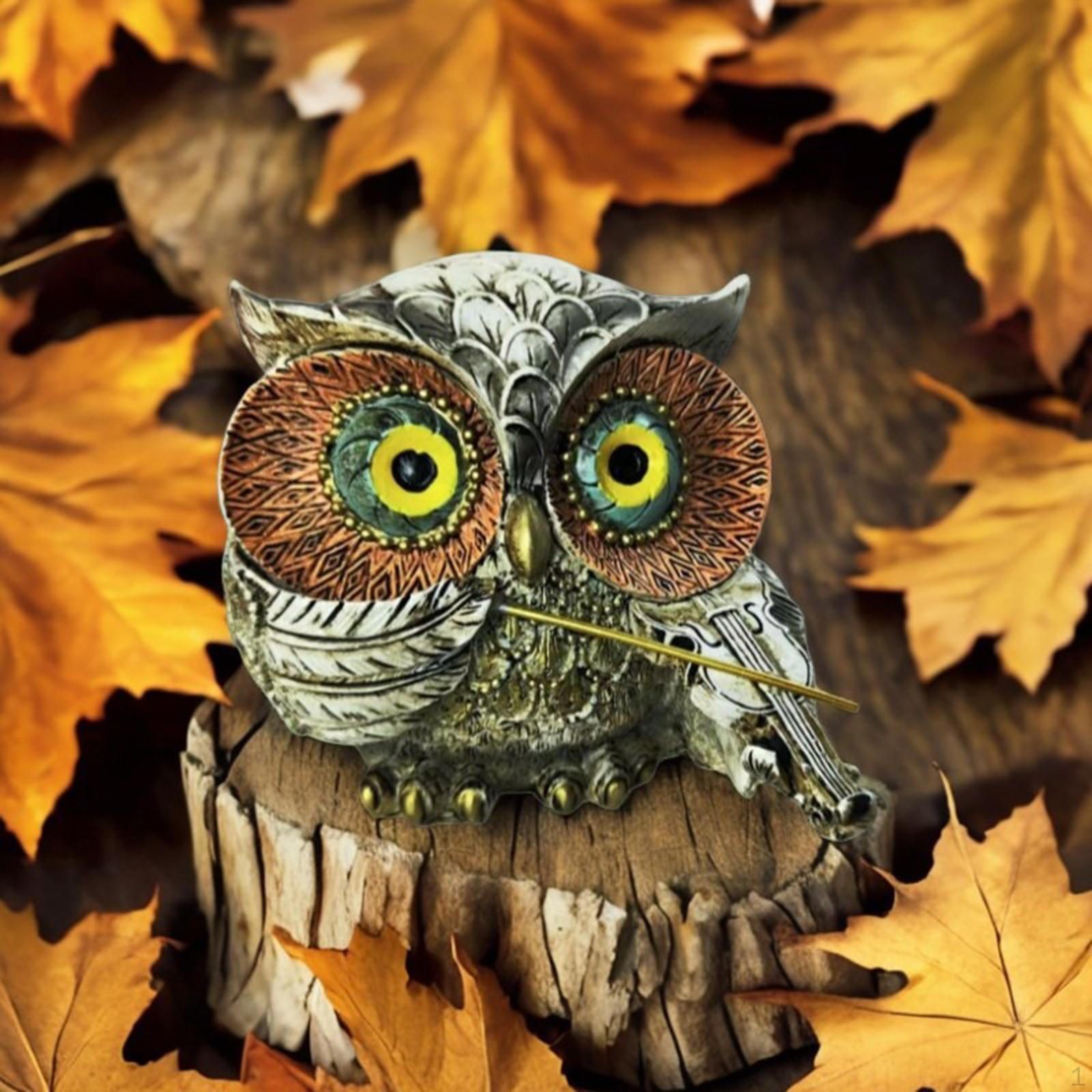 

Owl Statue Tabletop Ornament Art Crafts Modern Animal Sculpture Decorative Figurine for Bookshelf