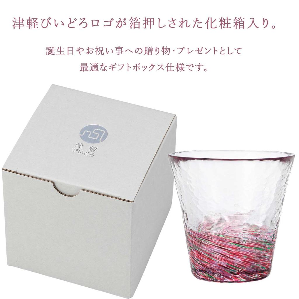 Aderia Glasware Sechs Farben Blume Geschenk Hergestellt in Tohoku Mutsu Naturmotiv Geblasene Traditionelle Glaskunst Geburtstag Hochzeit Paar Geschenk (ADERIA) [Tsugaru