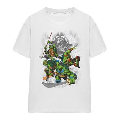 Teenage Mutant Ninja Turtles Camiseta de Banda Despedaçador e Tartarugas Ninja Unissex Adulto
