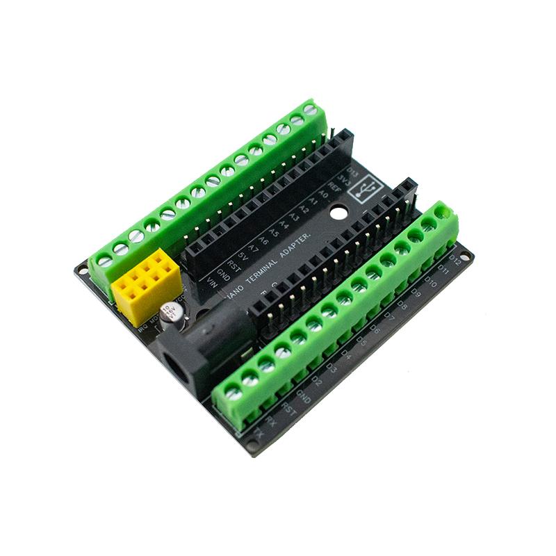 Nano Terminal Expansion Board Terminal Adapter V1.1 with DC Power Port nRF11L11 Module Socket Screw Terminal Breakout Shield