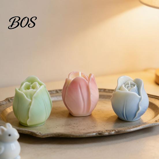 Silicone Flower Mold Tulip Mold, 3D Floral Candle Making for Soap Fondant Chocolate Wax Resin Craft, Baking Cake Decorating Rose