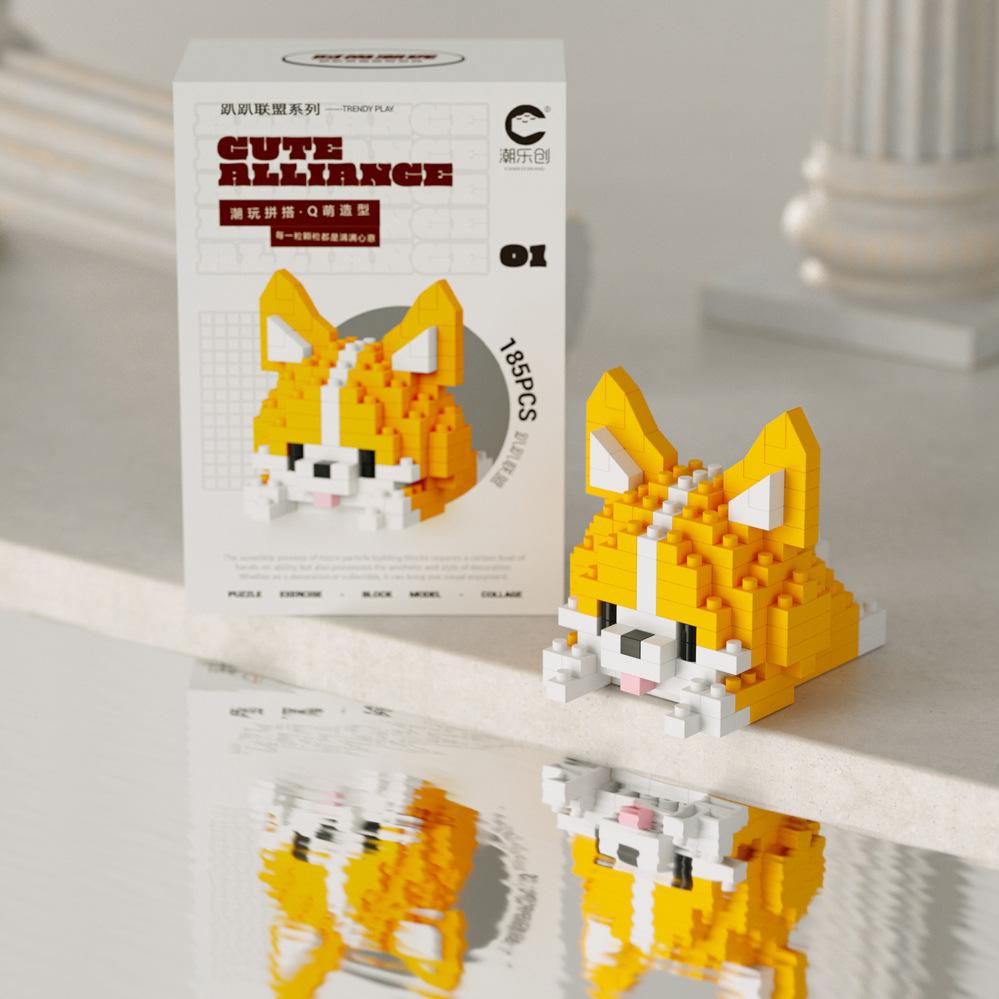 Süßer Mini auf der Vorderseite liegend Disney Mickey Bausteine Batman Kleiner Panda Stein 3D Süße Kuromi Sanrio Modell Spielzeug Für Kinder Geschenk