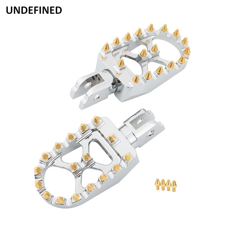MX Wide Foot Pegs Softail Front Rear Footrests for Harley Softail Fatboy Street Bob FXBB Breakout Slim FLSL FXFB FXDR