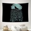 Wolf Moon Tapestry Forest Wall Hanging Nature Landscape Aesthetic Room Decor Bohemian Home Textile Vintage Gothic Art