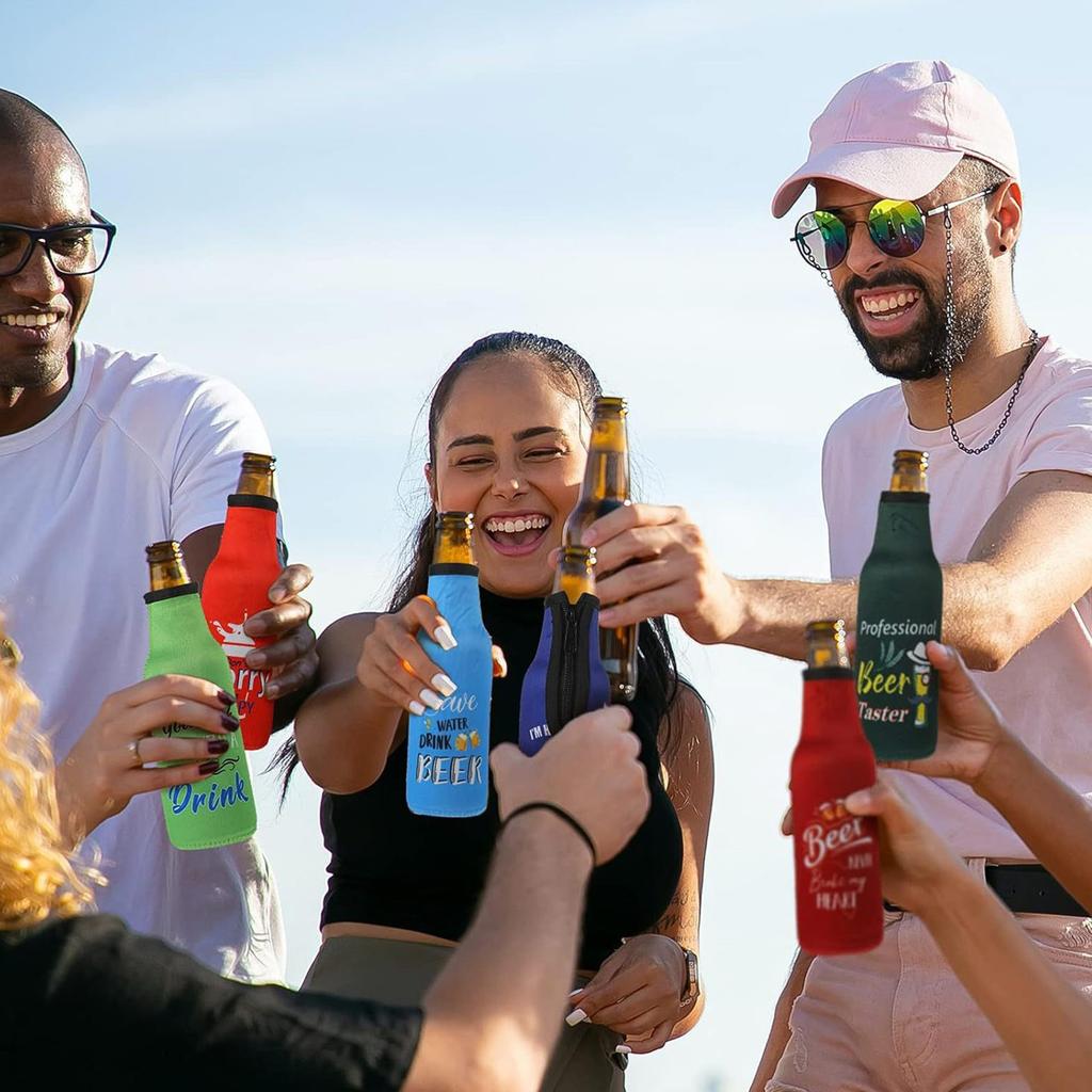 Personalized Customization Diving Material Beer Theme Party Drink Bottle Cover Beer Festival Decoration 330ML Cola Cup Cover Protective Cover