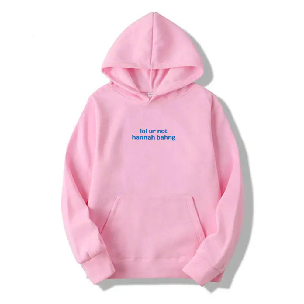 Funny Hannah Bahng Blue Hoodie Women Clothing Casual Hooded Sweatshirt Male Fashion Oversized Hoodies Man Y2k Streetwear