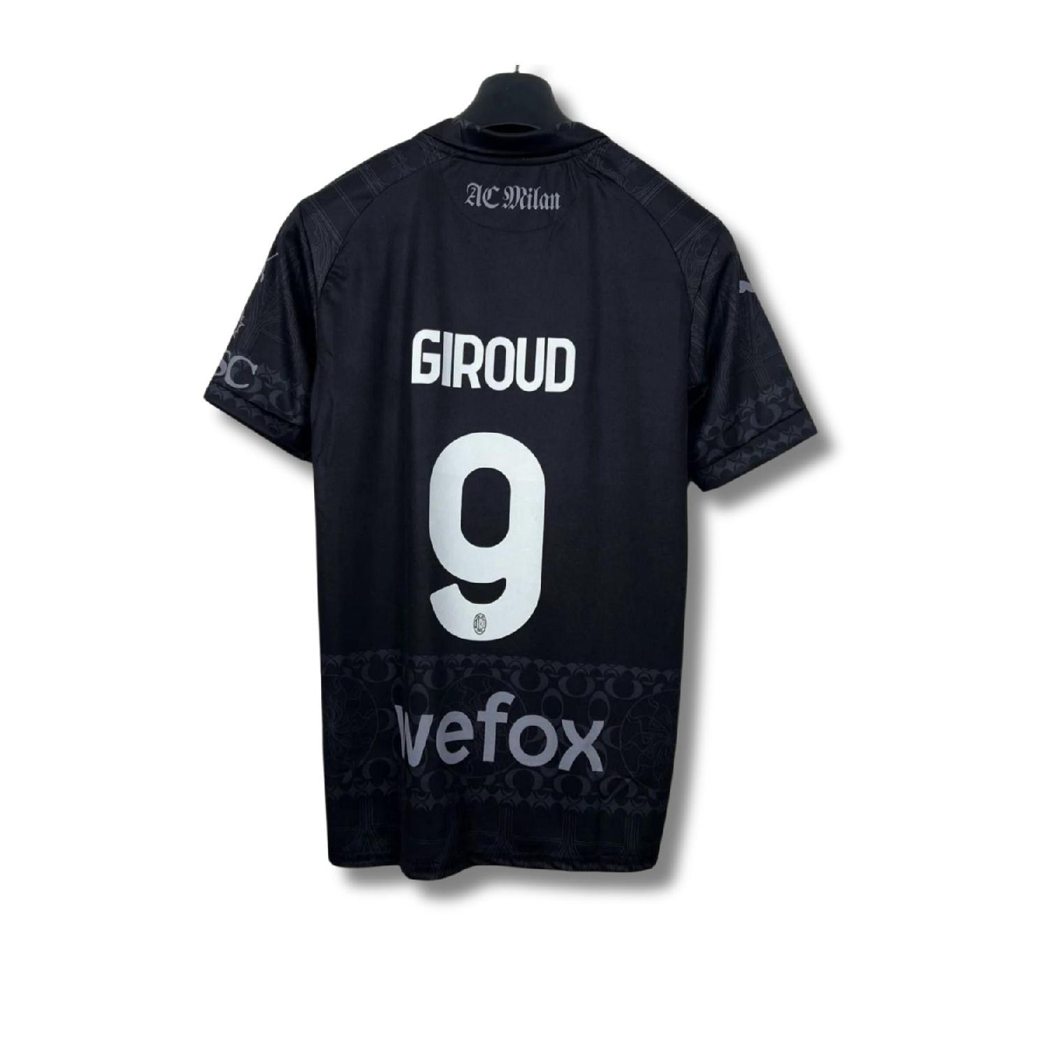 

Черная футбольная футболка для взрослых Milan s Giroud S чистый
