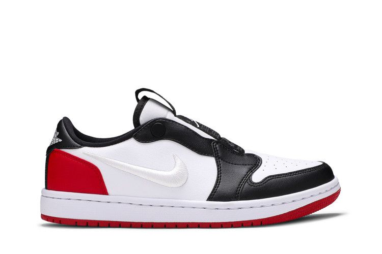 Women's Sneakers Nike Jordan 1 Retro Low Slip Black Toe (Women's) White/White-Gym Red-Black