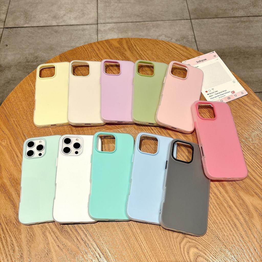 Candy Macaron Jelly Apple 17/16promax Mobile Phone Case iPhone15 Skin Sense 14 Frosted Air Case
