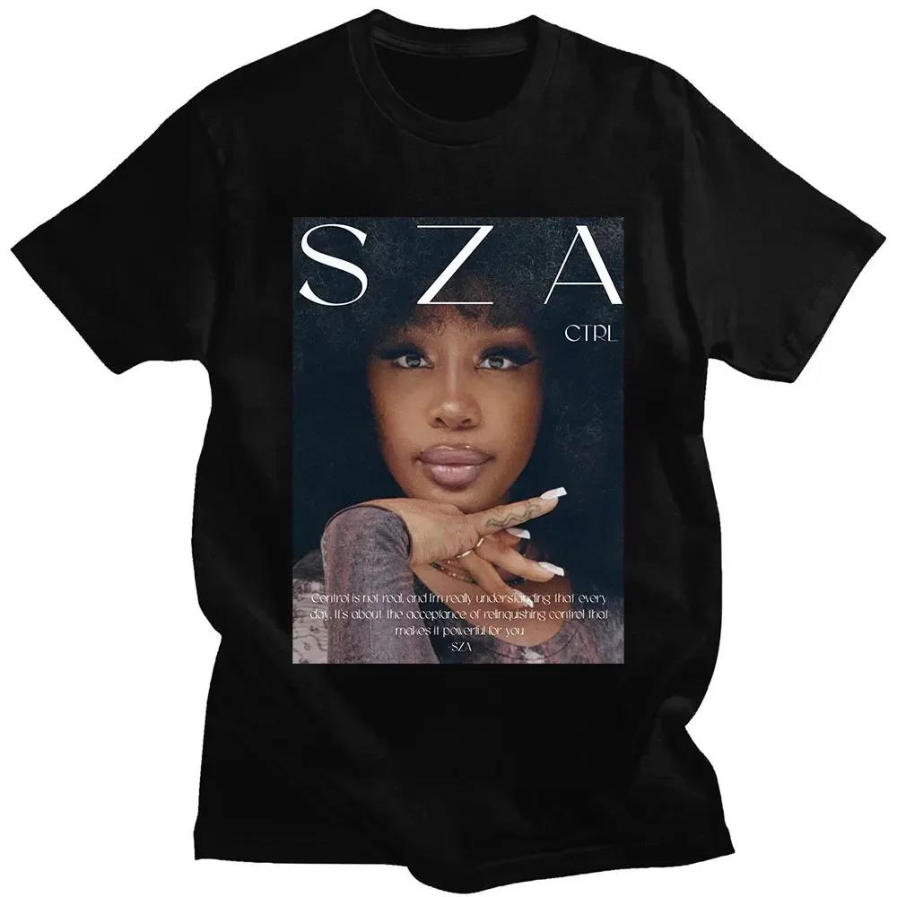 Rapper SZA CTRL X SOS Album Print T Shirt Women Vintage Punk Hip Hop Harajuku Girl's TShirt Fashion Casual T-Shirt Female Top