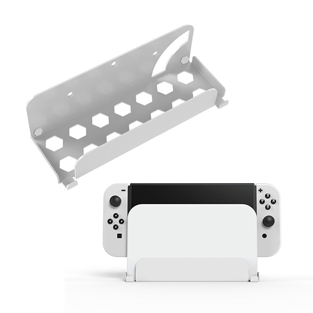 

Durable Holder for Nintendo Switch Wall Mount Game Console Dock Display Stand Shelves білий