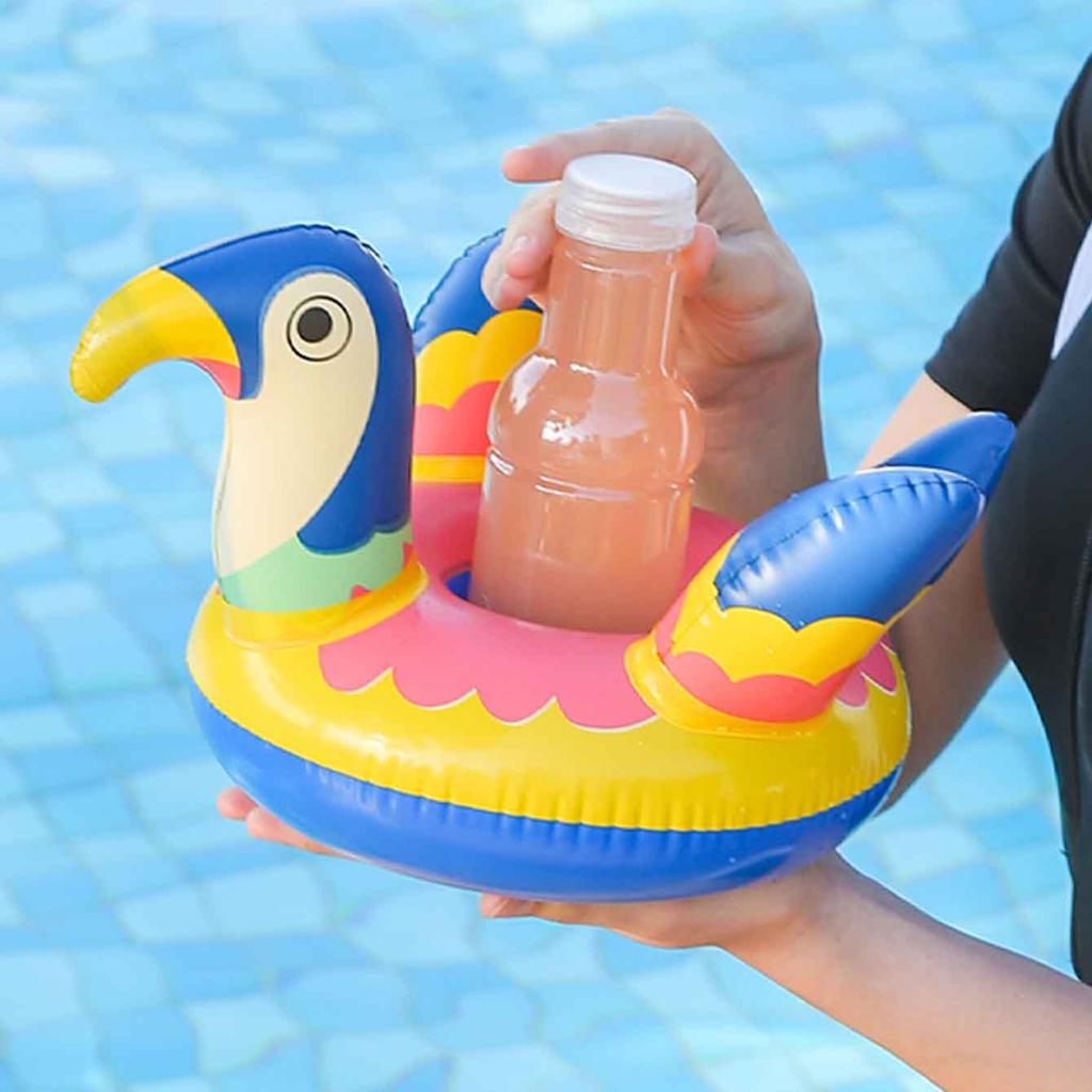 1PC Inflatable Drink Holder Pool Floats Floating Cup Holder PVC Beverage Float for Pool Party Beach Summer Accessories