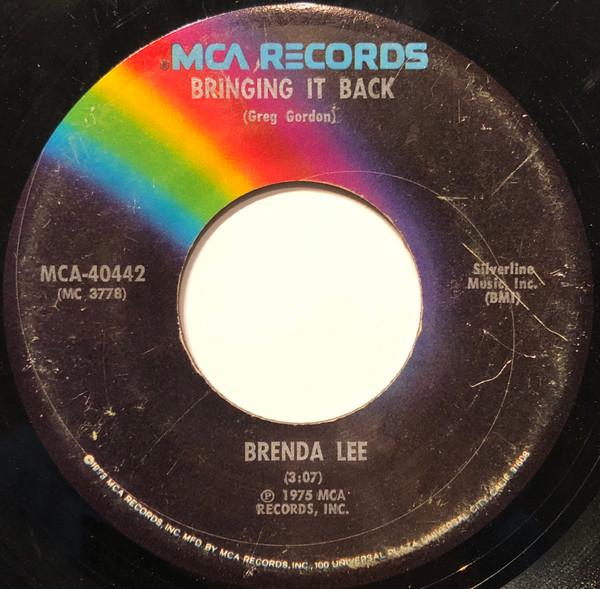 

7inch Record BRENDA LEE Bringing It Back Papas Knee MCA40442 MCA Records 1975 US Pop Used