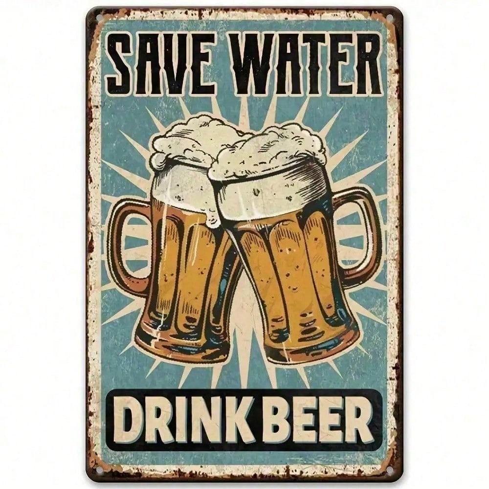 

Vintage Metal Sign 8x12 Inch Retro Tin Plaque Bar Pub Man Cave Home Wall Decor різнокольоровий