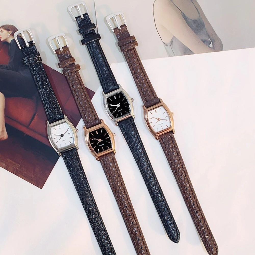 Imitation Leather Quartz Watches Retro Bracelet Watch Simple Women's Watches  Daily