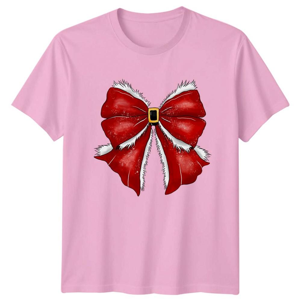 Santa Bow Christmas Holidays Unisexs TShirt Unisexs Graphic Tee