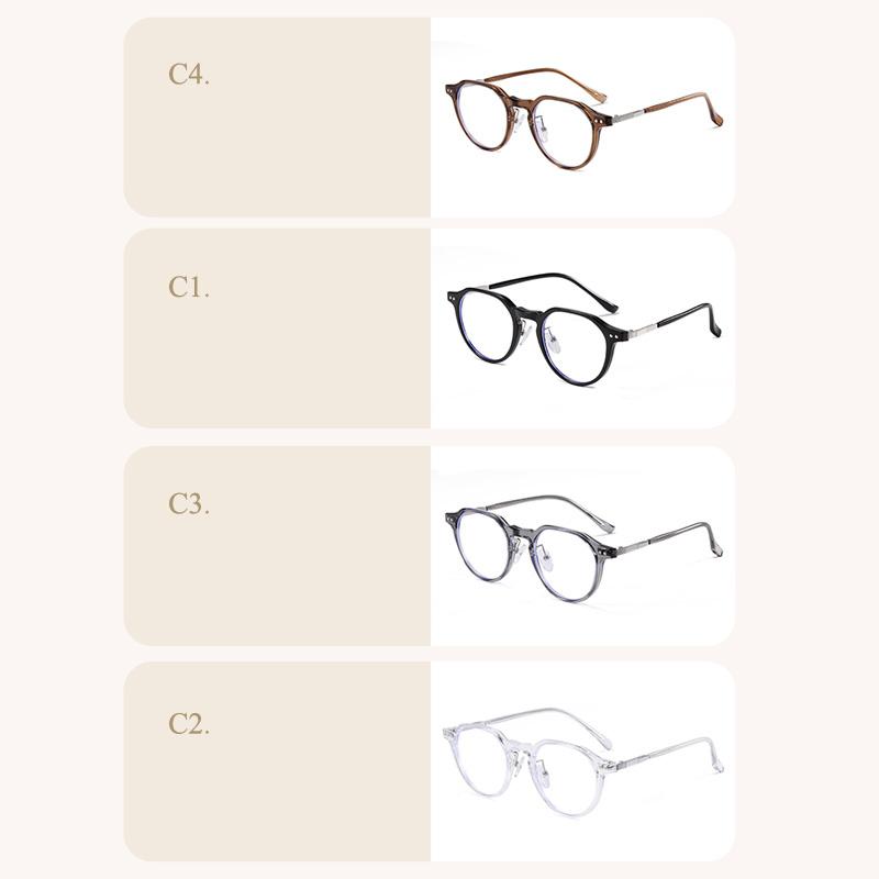 Rivet Frame Blue Light Blocking Oval Nearsighted Glasses For Women Fashion  Myopia Photochromic Eyeglasses -0.5 -0.75 To -6