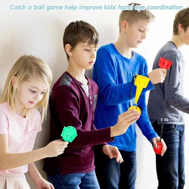 Ball Catch Game Hand Eye Coordination Ball Catching Cup Classic Outdoor Tetherball Catch Game for Outdoor Sports Party Games